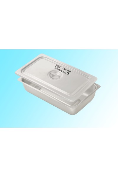 INSTRUMENT TRAY WITH LID 204X254X51MM MEDIUM