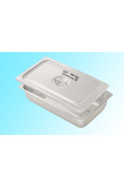 INSTRUMENT TRAY WITH LID 204X305X51MM LARGE