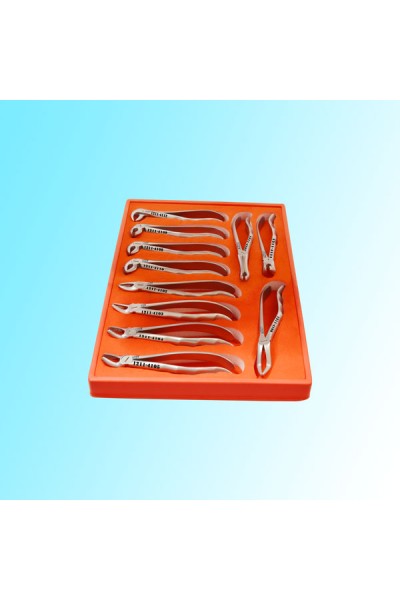 ANATOMICAL HANDLE TOOTH EXTRACTION FORCEPS SET 11PCS