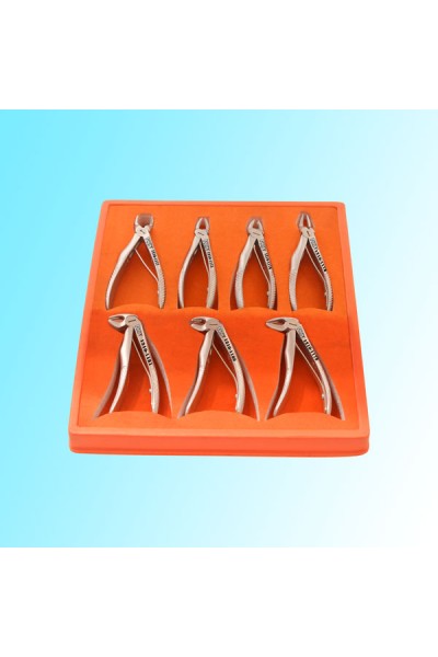 KLEIN PEDO TOOTH EXTRACTION FORCEPS KIT 7 PCS